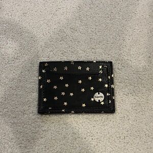 Superdry Black Wallet with Metallic Star Design